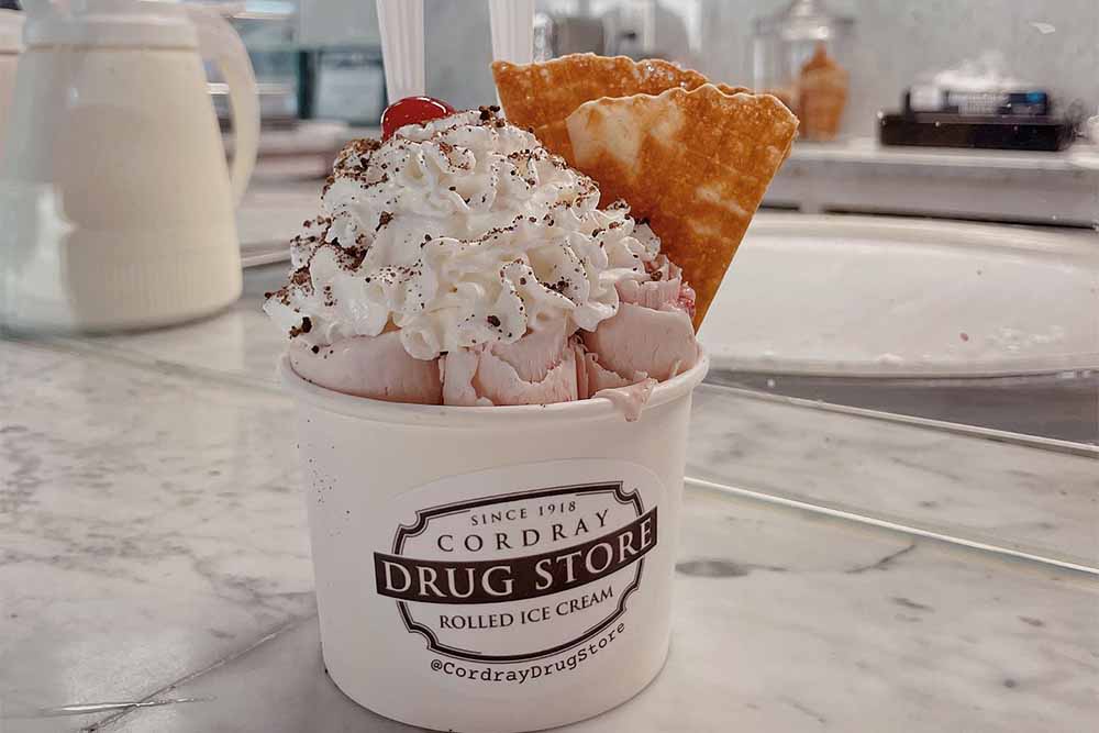 Cordray Drug Store Hand Rolled Ice Cream Right Before Your Eyes